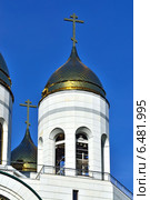 Колокольня храма Христа Спасителя. Калининград (до 1946 года Кёнигсберг), Россия (2012 год). Стоковое фото, фотограф Сергей Трофименко / Фотобанк Лори