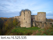 Вид на Копорскую крепость октябрьским днем (2014 год). Стоковое фото, фотограф Виктор Карасев / Фотобанк Лори