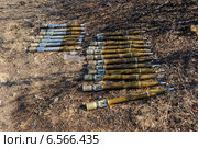 Боекомплект, извлечённый из подбитой бронетехники украинской армии, Саур-Могила  2014г. Редакционное фото, фотограф Копылов Сергей / Фотобанк Лори