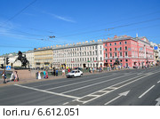 Санкт-Петербург,  Аничков мост, пересечение Невского проспекта и набережной реки Фонтанки (2014 год). Редакционное фото, фотограф Овчинникова Ирина / Фотобанк Лори