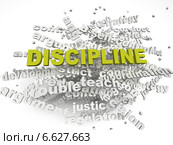 3d imagen Discipline issues concept word cloud background. Стоковое фото, фотограф David Castillo Dominici / Фотобанк Лори