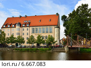 Alfven Hall - концертный зал на берегу реки в городе Уппсала, Швеция (2014 год). Редакционное фото, фотограф Валерия Попова / Фотобанк Лори