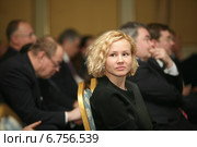Торжественная церемония награждения победителей и лауреатов IX Национальной премии «Директор года». Начальник Управления корпоративных технологий "Росимущества" Виктория Семерикова. (2014 год). Редакционное фото, фотограф Александр С. Курбатов / Фотобанк Лори