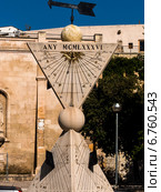 sundial in palma, mallorca. Стоковое фото, фотограф Erwin Wodicka / Фотобанк Лори