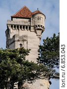 Замок Лихтенштейн (Burg Liechtenstein) на краю Венского леса к югу от Вены. Австрия (2014 год). Стоковое фото, фотограф stargal / Фотобанк Лори