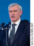 Губернатор Санкт-Петербурга Георгий Полтавченко (2015 год). Редакционное фото, фотограф Александр Тарасенков / Фотобанк Лори