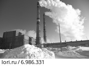 Николаевская ТЭЦ. Хабаровский край. Зима (2015 год). Редакционное фото, фотограф Валерий Акулич / Фотобанк Лори