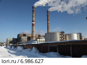 Николаевская ТЭЦ. Хабаровский край. Зима (2015 год). Редакционное фото, фотограф Валерий Акулич / Фотобанк Лори