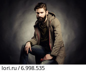 Portrait of handsome man with beard. Стоковое фото, агентство Ingram Publishing / Фотобанк Лори