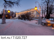 Елагиноостровский дворец в Петербурге зимой (2015 год). Стоковое фото, фотограф Алексей Марголин / Фотобанк Лори