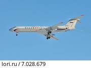 Самолет Ту-134  авиакомпании "Российские авиалинии" на посадке во Внуково, RA-65911 (2015 год). Редакционное фото, фотограф Alexey Zab / Фотобанк Лори