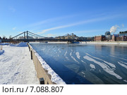 Крымский мост, Крымская набержная в Москве зимой (2015 год). Стоковое фото, фотограф lana1501 / Фотобанк Лори