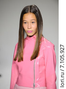 NEW YORK, NY - OCTOBER 19: A model walks the runway during the Bonnie Young preview at petitePARADE Kids Fashion Week at Bathhouse Studios on October 19, 2014 in New York City. Редакционное фото, фотограф Anton Oparin / Фотобанк Лори