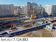 Санкт-Петербург. Метростроение. Подготовка стартового котлована щита для проходки перегонного тоннеля в сторону станции Приморская (2015 год). Редакционное фото, фотограф Александр Тарасенков / Фотобанк Лори