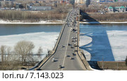 Мост через реку Ока и городские кварталы (2015 год). Стоковое видео, видеограф Parmenov Pavel / Фотобанк Лори