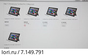 Черная пятница распродаж планшетов Windows на сайте корпорации Microsoft.com (2014 год). Редакционное видео, видеограф Кекяляйнен Андрей / Фотобанк Лори
