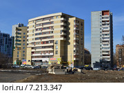 Многоэтажные жилые дома на улице Войкова. Мытищи, Московская область (2015 год). Редакционное фото, фотограф lana1501 / Фотобанк Лори