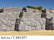 peru - sacsayhuamán (also known as saksaq waman, sacsahuaman or saxahuaman), walled complex near cusco, the former capital of the inca empire.Peru, Cuzco, Sacsayhuaman Inca ruin. Стоковое фото, агентство BE&W Photo / Фотобанк Лори