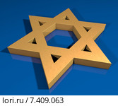 Золотая звезда Давида. Стоковая иллюстрация, иллюстратор Николай Грушин / Фотобанк Лори