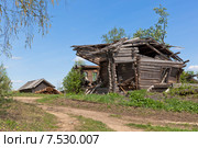 Руины вымирающей деревни. Деревня Жаворонково Верховажского района Вологодской области (2015 год). Стоковое фото, фотограф Николай Мухорин / Фотобанк Лори
