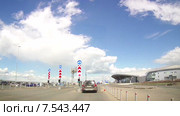 Подъезд к международному терминалу аэропорта Курумоч в Самаре (2015 год). Редакционное видео, видеограф FotograFF / Фотобанк Лори