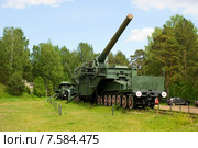 Железнодорожный артиллерийский транспортер ТМ-3-12 (305 мм). Форт "Красная горка" (2015 год). Редакционное фото, фотограф Александр Щепин / Фотобанк Лори