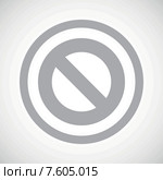 Grey NO sign icon. Стоковая иллюстрация, иллюстратор Иван Рябоконь / Фотобанк Лори