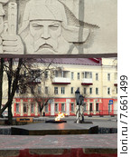 Вечный огонь в городе Тамбове, зимой (2014 год). Редакционное фото, фотограф SevenOne / Фотобанк Лори