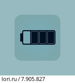 Pale blue almost battery icon. Стоковая иллюстрация, иллюстратор Иван Рябоконь / Фотобанк Лори
