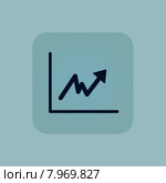 Pale blue rising graphic icon. Стоковая иллюстрация, иллюстратор Иван Рябоконь / Фотобанк Лори