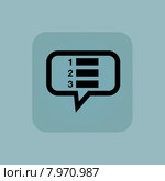 Pale blue numbered list message. Стоковая иллюстрация, иллюстратор Иван Рябоконь / Фотобанк Лори