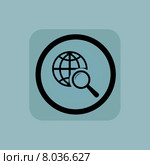 Pale blue global search sign. Стоковая иллюстрация, иллюстратор Иван Рябоконь / Фотобанк Лори