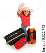 Little traveller girl. Стоковое фото, фотограф Ilka Erika Szasz-Fabian / PantherMedia / Фотобанк Лори