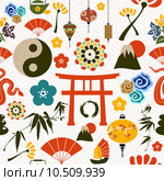 Chinese New Year of the Snake pattern. Стоковая иллюстрация, иллюстратор Cienpies Design / PantherMedia / Фотобанк Лори