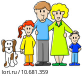 girl illustration boy family mother. Стоковая иллюстрация, иллюстратор Martina Anti / PantherMedia / Фотобанк Лори