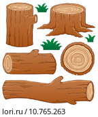 Log theme collection 1. Стоковая иллюстрация, иллюстратор Klara Viskova / PantherMedia / Фотобанк Лори