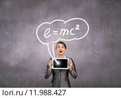 Woman with tablet. Стоковое фото, фотограф Sergey Nivens / Фотобанк Лори