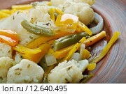Giardiniera - маринованные овощи в уксусе. Стоковое фото, фотограф Александр Fanfo / Фотобанк Лори