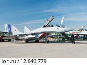 МиГ-35. Многоцелевой истребитель. Международный авиационно-космический салон МАКС-2015. Редакционное фото, фотограф Алексей Бок / Фотобанк Лори