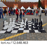 Москва отмечает 868-летие. Шахматы на Красной плошади (2015 год). Редакционное фото, фотограф Валерия Попова / Фотобанк Лори