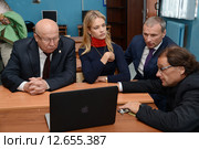 Шанцев, Водянова и Сватковский (2015 год). Редакционное фото, фотограф Андрей Забродин / Фотобанк Лори