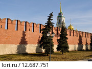 Стена Тульского кремля (2015 год). Редакционное фото, фотограф Енин Арсений / Фотобанк Лори