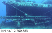Железнодорожная цистерна на затонувшем судне SS Thistlegorm (2014 год). Редакционное видео, видеограф KEN VOSAR / Фотобанк Лори