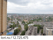 Волгоград, панорама с видом на улицу Голубинскую с высотного здания (2015 год). Стоковое фото, фотограф Дмитрий Неумоин / Фотобанк Лори