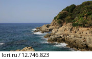 Испания, Каталония, Коста Брава, побережье Lloret de Mar (2015 год). Стоковое видео, видеограф Валерий Назаров / Фотобанк Лори