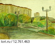 Мурманск. Парк. Детский рисунок. Стоковая иллюстрация, иллюстратор Ирина Здаронок / Фотобанк Лори