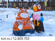Кот и попугай из мультфильма (2014 год). Редакционное фото, фотограф Анатолий Матвейчук / Фотобанк Лори