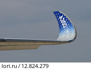 Законцовка крыла самолета Airbus A350 (бортовой F-WXWB). МАКС-2015. Стоковое фото, фотограф Alexei Tavix / Фотобанк Лори