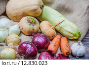 Овощи на мешке. Стоковое фото, фотограф Алёшина Оксана / Фотобанк Лори