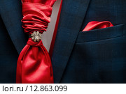 Мужской пиджак и галстук крупным планом. Стоковое фото, фотограф Игорь Низов / Фотобанк Лори